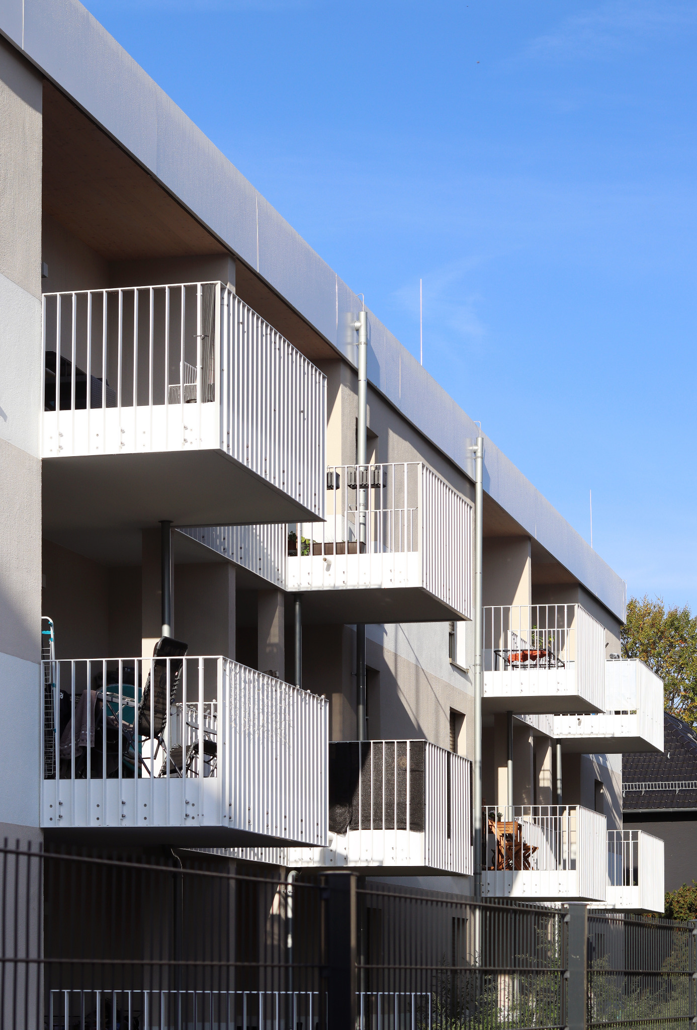 RIED72 Balkone der realisierten Wohnanlage