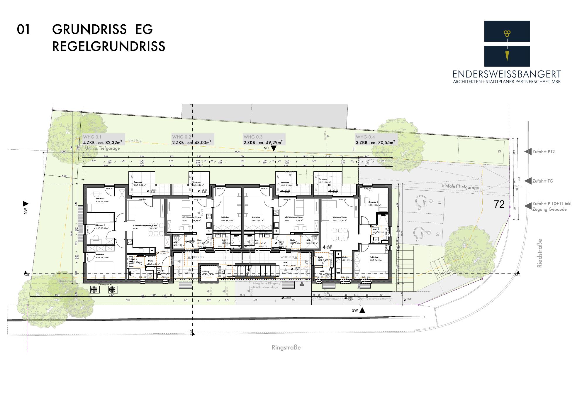 Regelgrundriss Erdgeschoss RIED72